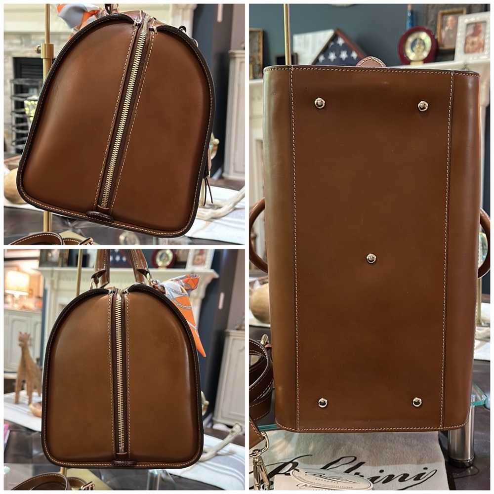 Boldrini Selleria Florentine Vachetta Leather Satchel in Cuoio Brown, EUC - Picture 5 of 16